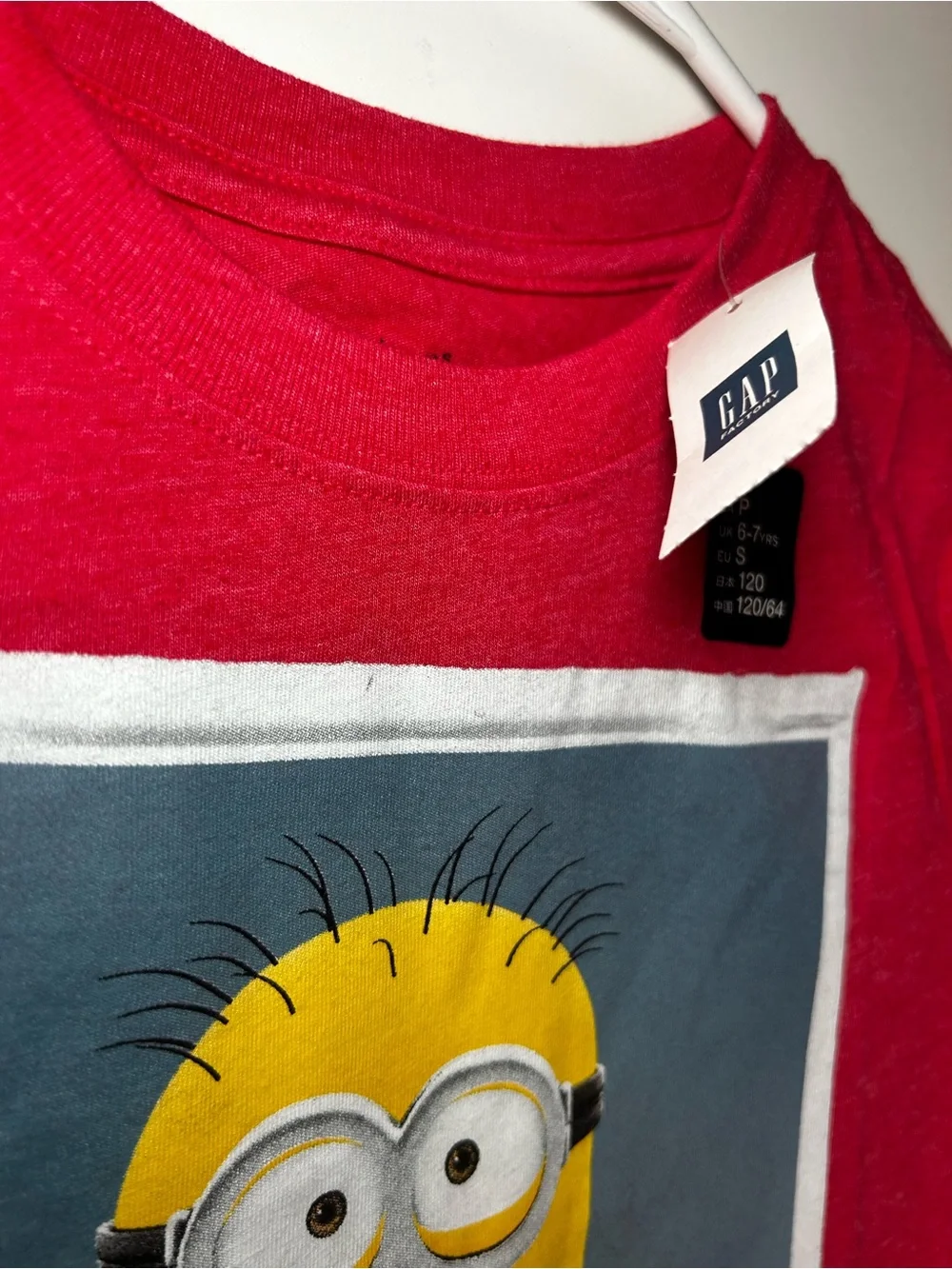 Kids Red Minion Graphic Tee - #WOKEUPLIKETHIS
